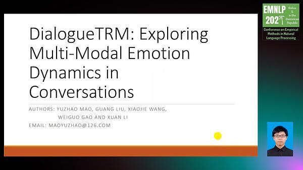 DialogueTRM: Exploring Multi-Modal Emotional Dynamics in a Conversation