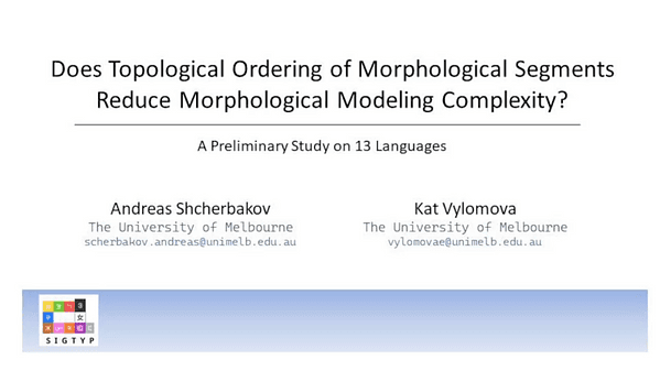 Does Topological Ordering of Morphological Segments Reduce Morphological Modeling Complexity? A Preliminary Study on 13 Languages