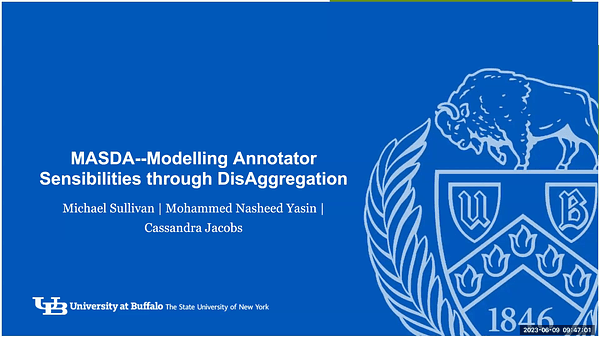 University at Buffalo at SemEval-2023 Task 11: MASDA--Modelling Annotator Sensibilities through DisAggregation