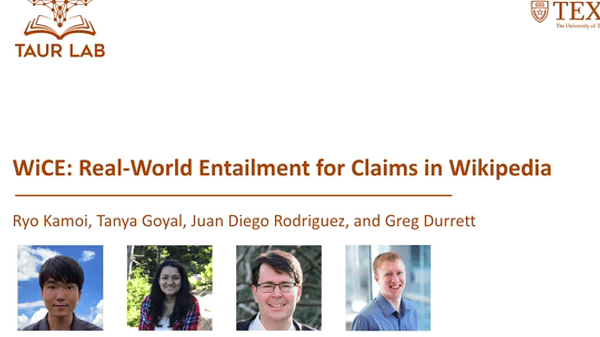 WiCE: Real-World Entailment for Claims in Wikipedia