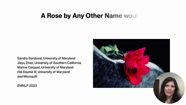 A Rose by Any Other Name would not Smell as Sweet: Social Bias in Names Mistranslation | VIDEO