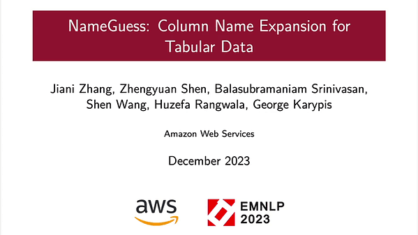NameGuess: Column Name Expansion for Tabular Data | VIDEO